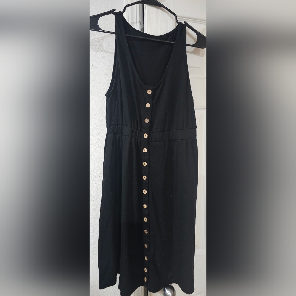 Black Button-Down Dress